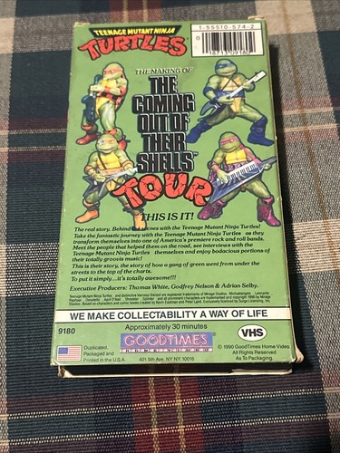 Teenage Mutant Ninja Turtles The Making of Coming Out of Their Shells Tour VHS - Picture 4 of 5