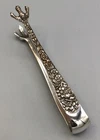 Repousse by S Kirk & Son Sterling Silver Sugar Tongs 4 1/8", old mark