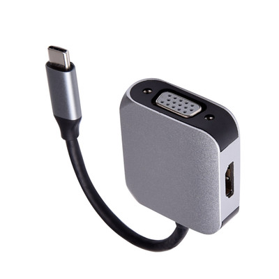 USB-C To HDMI-Compatible VGA Extension USB 4K Extensor Adapter Converter