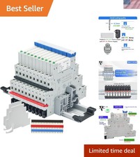 10Pcs Miniature Electromagnetic Relay 24V Coil DC/AC; Signal for PLC; -ZS 1NO...