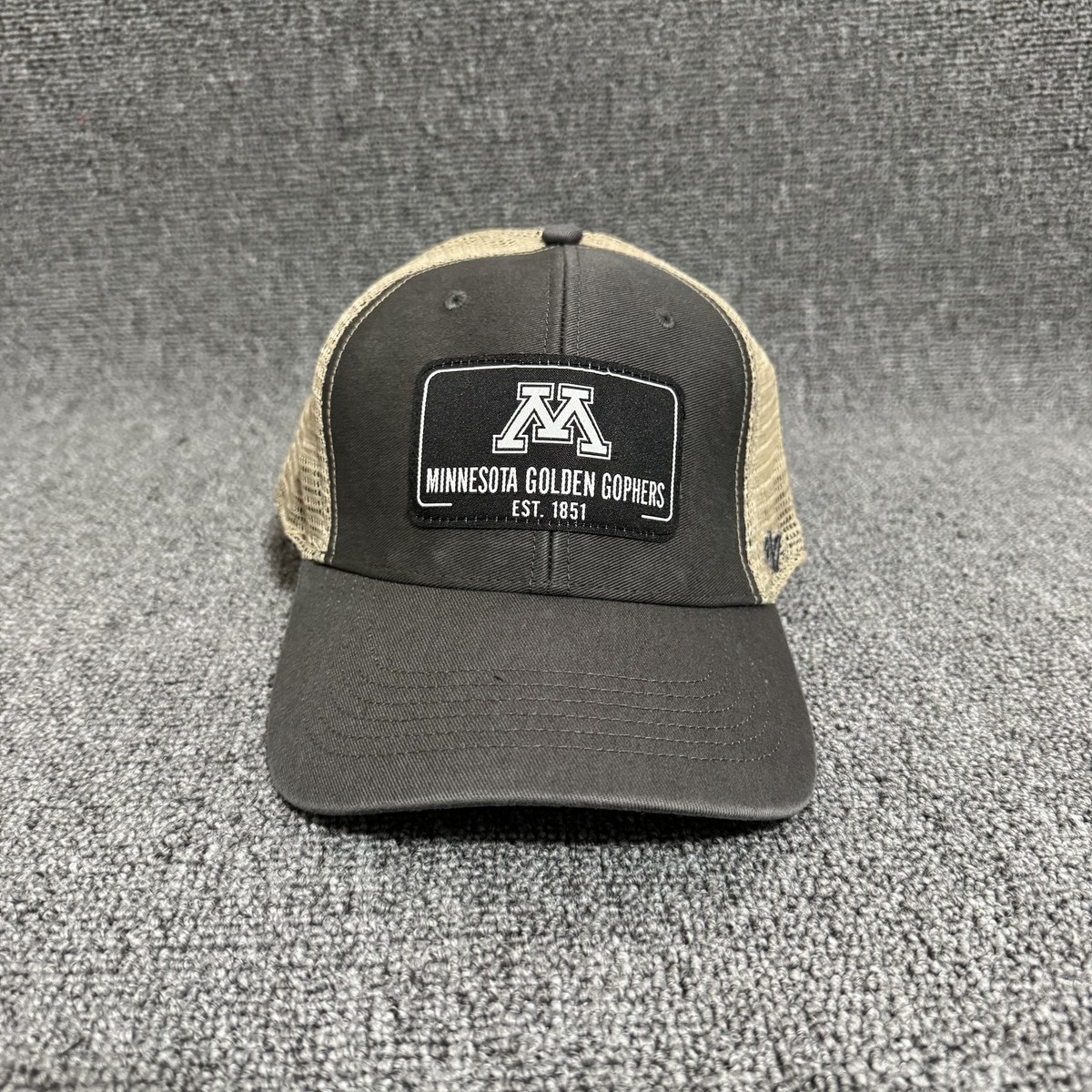 '47 Brand Minnesota Golden Gophers Trucker Snapback Charcoal Tan One Size Hat
