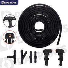 Universal Car Windshield Washer Squirter Spray Nozzle Wiper Jet Fluid Hose U Kit