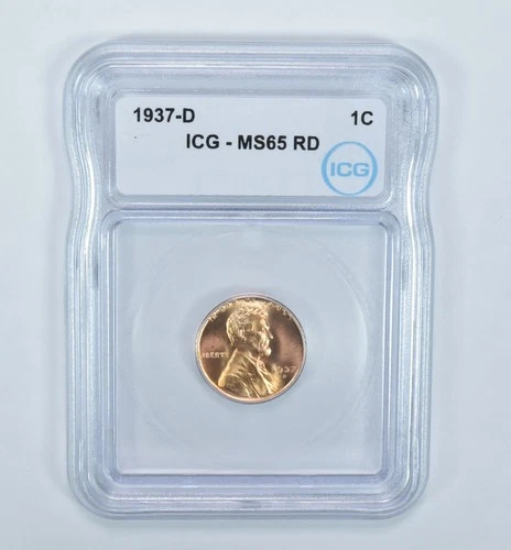 1937-D Lincoln Wheat Cent MS65 RD ICG *0994