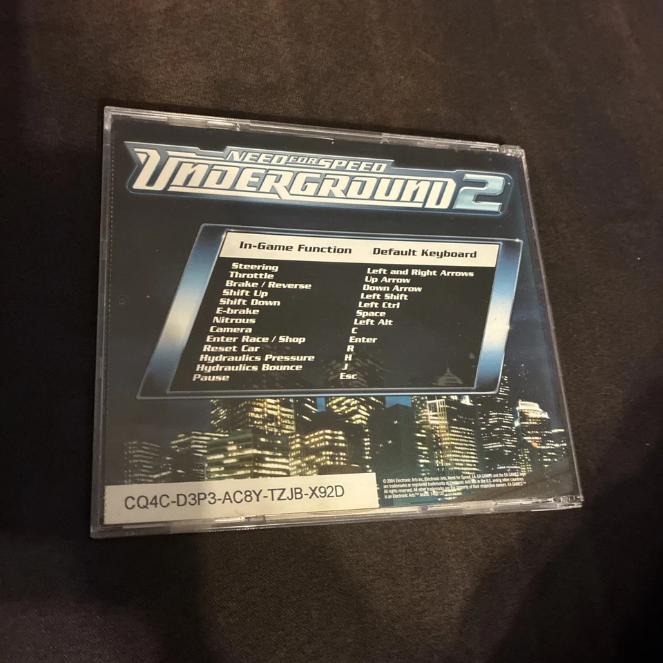 Vintage Y2K 2004 Need for Speed: Underground 2 II PC Game 2-Disc CD-ROM EA Games - Image 2 of 2