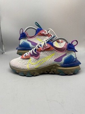 Nike NSW React Vision D/MS/X Sneakers in Photon Dust Lemon Venom Women Size 9