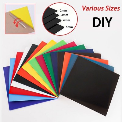 Flexible Reflective Mirror Sheets Self-Adhesive Non Glass Mirror DIY 16 Colours