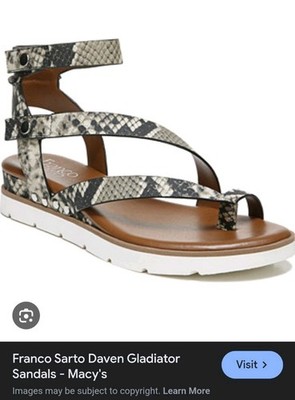 Franco Sarto Women's Daven Gladiator Sandals US Size 7.5 M