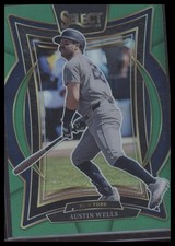 2025 Panini Select #45 Austin Wells Green Prizms #3/5 NY Yankees