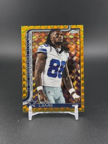 2025 Topps Chrome CeeDee Lamb Image Variation Gold Geometric Refractor /50 #76