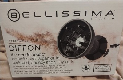 Bellissima Italia Diffon Hair Dryer Curly Hair W/ Argan Oil  Tech New Open Box