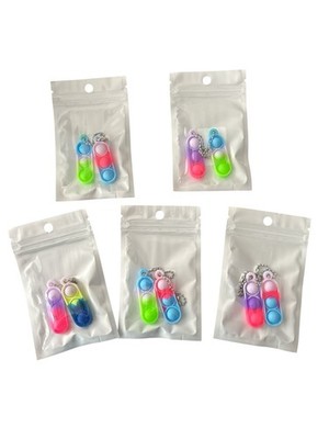 Mini Pop it Schlüsselanhänger - 2er Set - Mehrfarbig / Neu