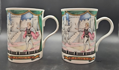 2 x Sadler Hamlet Literary Shakespeare Kaffeetassen Tassen