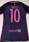 Nike FC Barcelona Lionel Messi #10 Soccer Jersey Navy/Pink Women’s Size S — photo 2