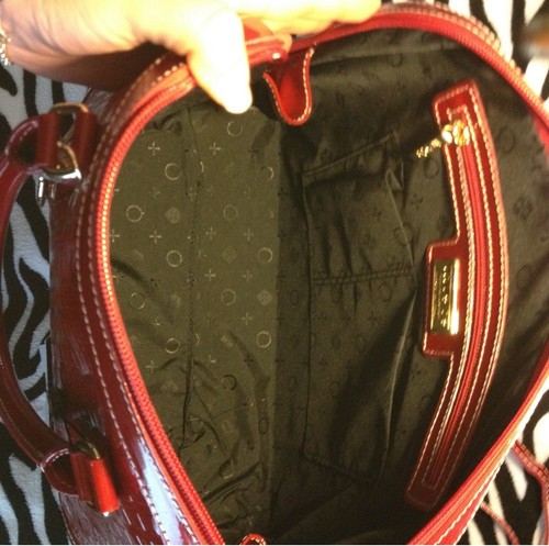 Borsa/borsa a mano a cupola in pelle verniciata Invece Arcadia - Made in Italy! ๐ฎ๐น - Rosso - Foto 8 di 13