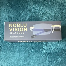 NoBlu Vision Blue Light Blocking Rimless Glasses Black Frame Lightweight