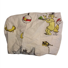Pottery Barn Kids crib fitted sheet ONLY cotton Dr Seuss Cat in the Hat Lorax