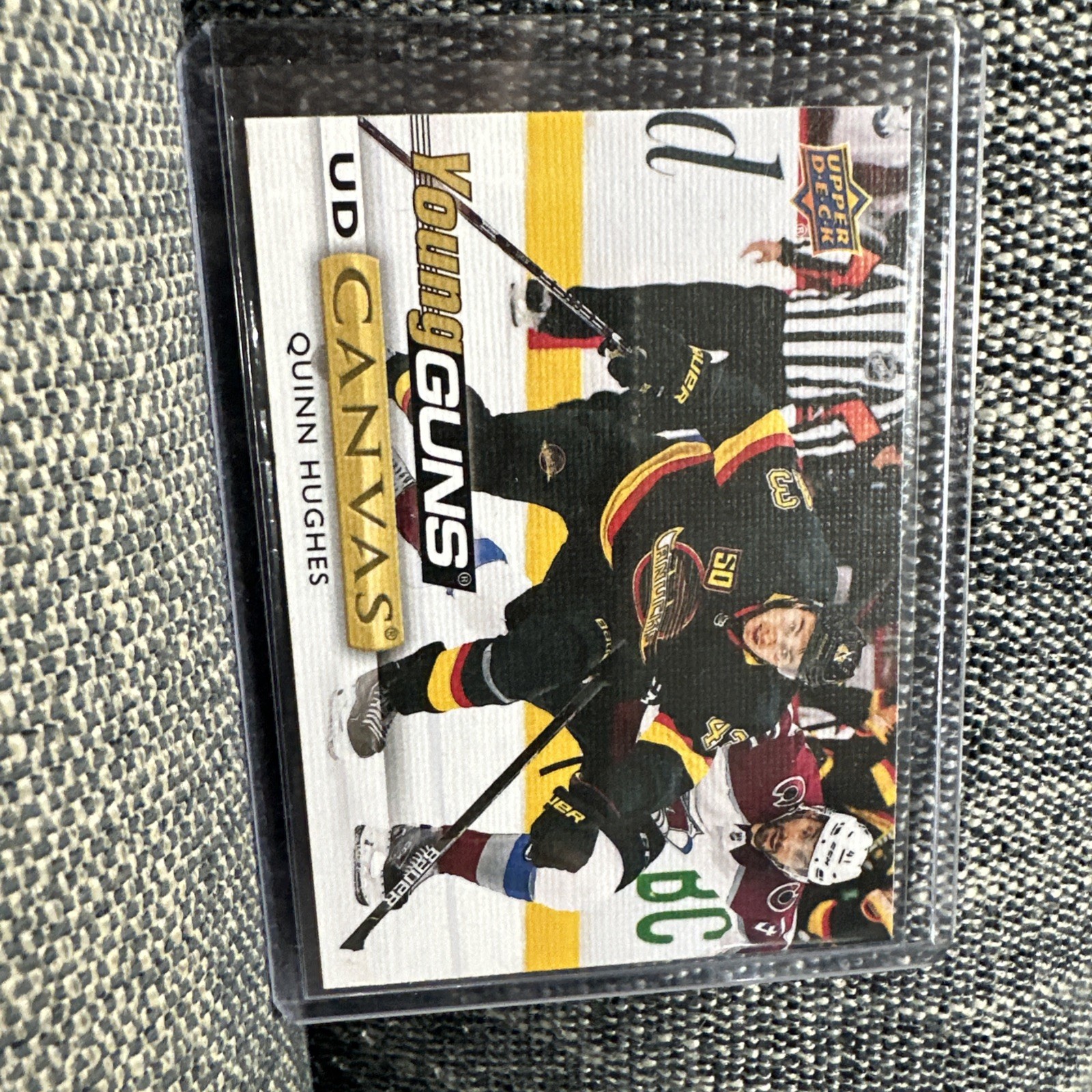 2019-20 Upper Deck Quinn Hughes Young Guns Canvas card C211 Vancouver Canucks