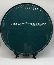 Vintage Denby Harlequin Green Blue 13" Chop Plate Platter