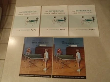 Vintage Nissen Table Tennis Catalogs Ping Pong 1960s Tuck-Away