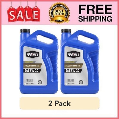 2 Pack Super Tech Full Synthetic SAE 5W-20 Motor Oil, 5 QT Pk