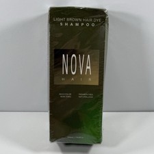 Nova Light Brown Hair Dye Shampoo 500mL 17.6 oz New Sealed LARGEST SIZE 07/27