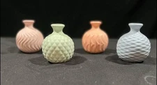ART & ARTIFACT Ceramic Flower Vase Set of 4 Small Vases