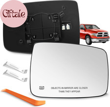 Compatible with Dodge Ram 1500 2500 Passenger Side Mirror Glass, 2013 2014 2015