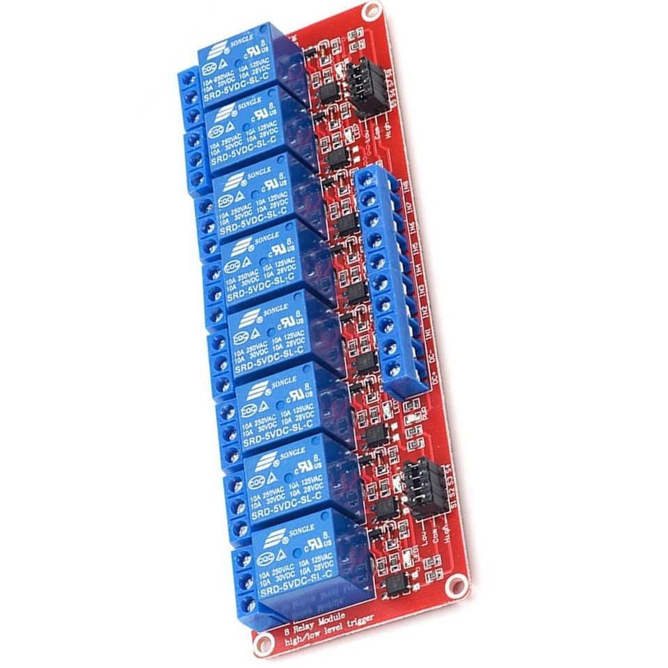 8 Channel 5V Relay Module Relay for PIC AVR MCU DIY Projects V4N56969 ...