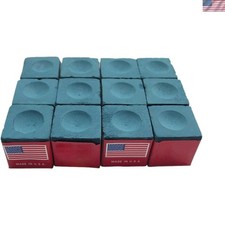 Versatile Pool Cue Chalk - 12 Cubes, Ideal for Recreational Pro Players