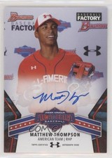 2019 Bowman Draft Under Armour Game Matt Thompson Matthew #UAA-18 Auto 0o6v