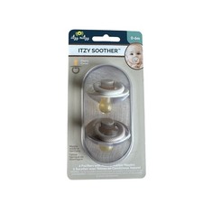 Itzy Ritzy Soother Pacifiers 2 pack 0-6 month Coconut and Toast Neutral Color