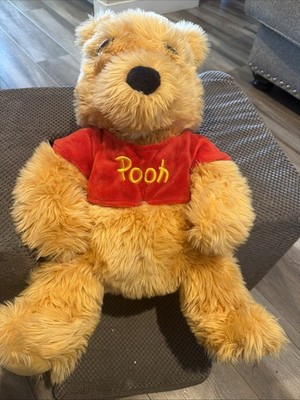Disney Store Large Cuddler Winnie The Pooh Bear 18'' Fuzzy Shaggy Plush 