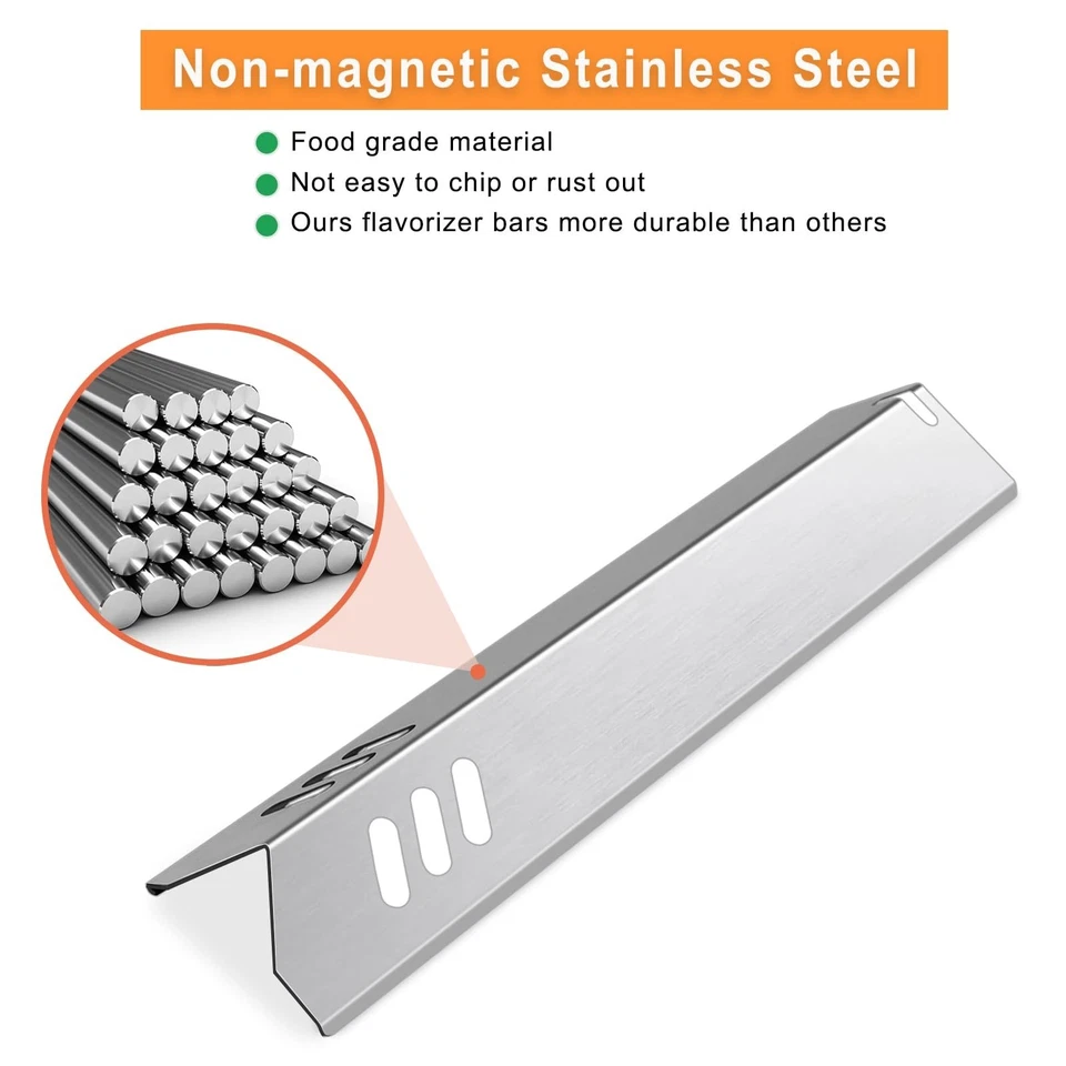 Paquete de 3 placas térmicas de acero inoxidable de 14 3/16 pulgadas de repuesto para Uniflame GBC10... Foto 4 de 4