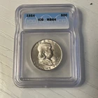 Vintage 1954 Ben Franklin 90% Silver Half Dollar ICG MS64 USA Coin