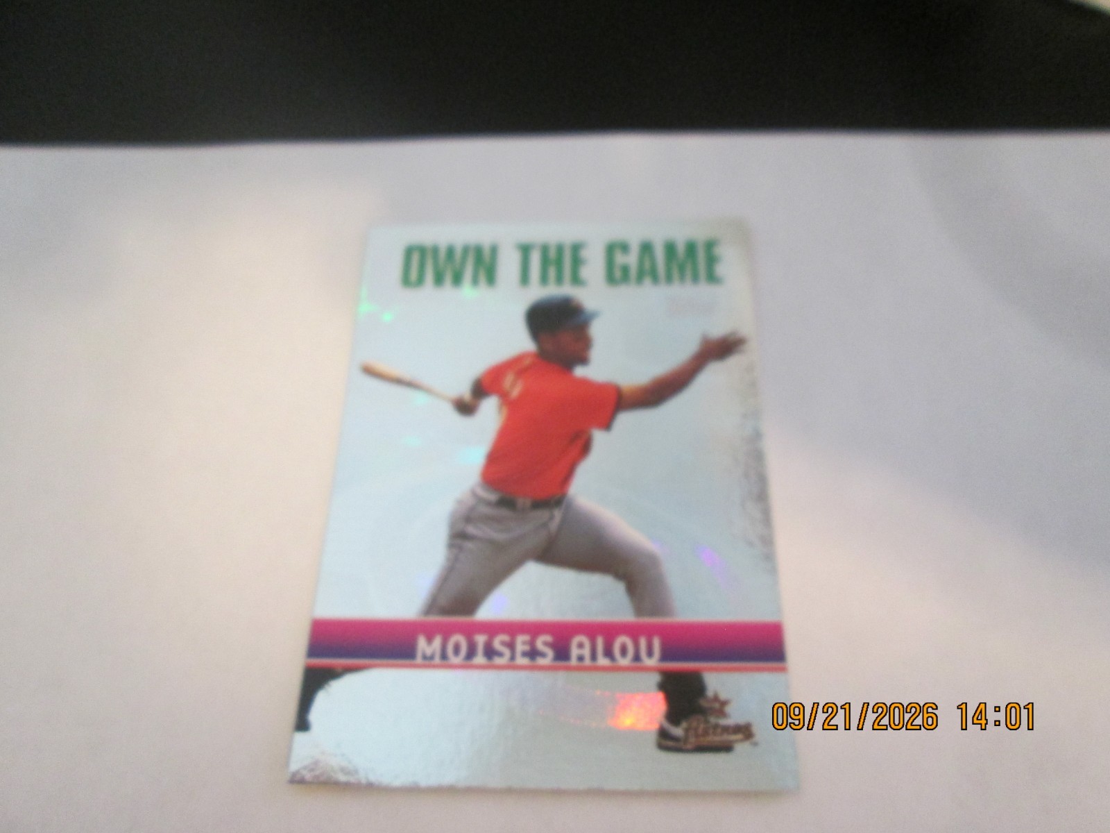 MOISES ALOU ASTROS 2001 TOPPS OWN THE GAME INSERT CARD #OG1
