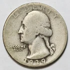 1939-D 25c Washington Silver Quarter - RAW - Better Date / Nice Original Coin