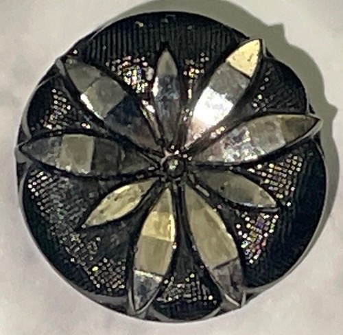 Vintage Black Glass Czech Glass Buttons Lot 102-43 - Picture 4 of 9