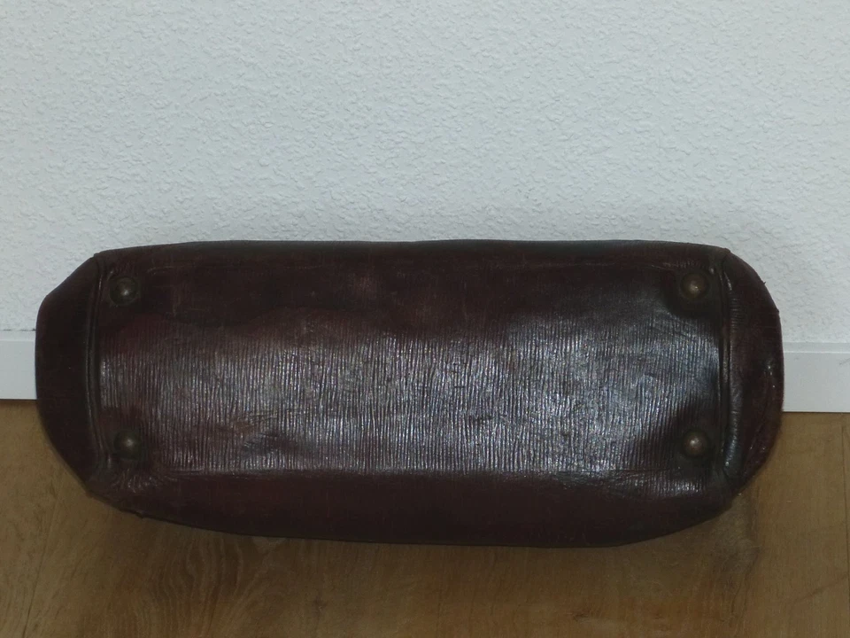 Hebammentasche Hebammenkoffer Arzttasche Arztkoffer Leder Antik Jugendstil - Bild 4 von 4