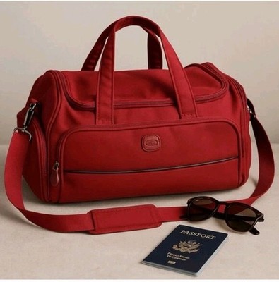 Bric's Milano X-Travel Weekend Duffle Gym Bag Carry On Luggage 20  Red No Strap