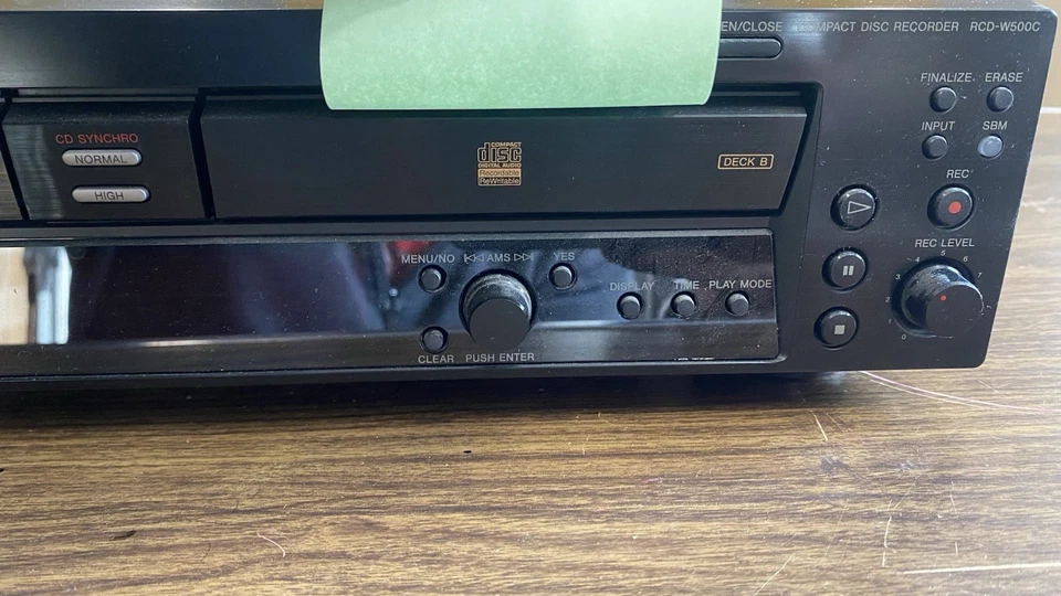 Sony RCD-W500C 5-CD Changer Recorder – Malfunctioning Dubbing – Untested - Image 4 of 4