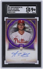 Alec Bohm Phillies Autographed 2021 Topps Definitive #10/10 SGC 9/10 Rookie Card