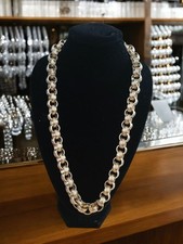Xxl Gold Plated Belcher Chain 24" Long Romany Bling Tarnish Resistant Gift