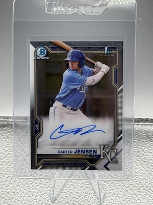 2021 Bowman Draft - Chrome Draft Pick Autographs Carter Jensen #CDA-CJ (AU, RC)