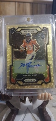 Marvin Mims 2023 Prizm RC Gold Vynil/ 5 Broncos #327 Rookie