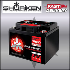 SHURIKEN SK-BT45 / 1250W  45AMP  AGM  12V Bat...