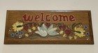 Vintage Wooden Handpainted Flowers and Hearts Welcome Sign Plaque 13” X 5-1/2” — photo 10