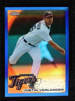 2010 Topps Chrome Blue Refractor 184/199 Justin Verlander #134 7zf
