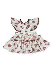Benon's Bentex Girl Toddler VTG 1960s Cherry Print Pinafore Dress