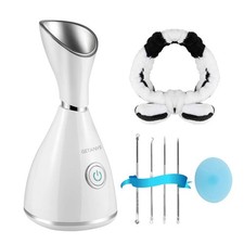 Surwit F0110 Nano Ionic Facial Steamer White Blackhead Remover Kit Face Brush