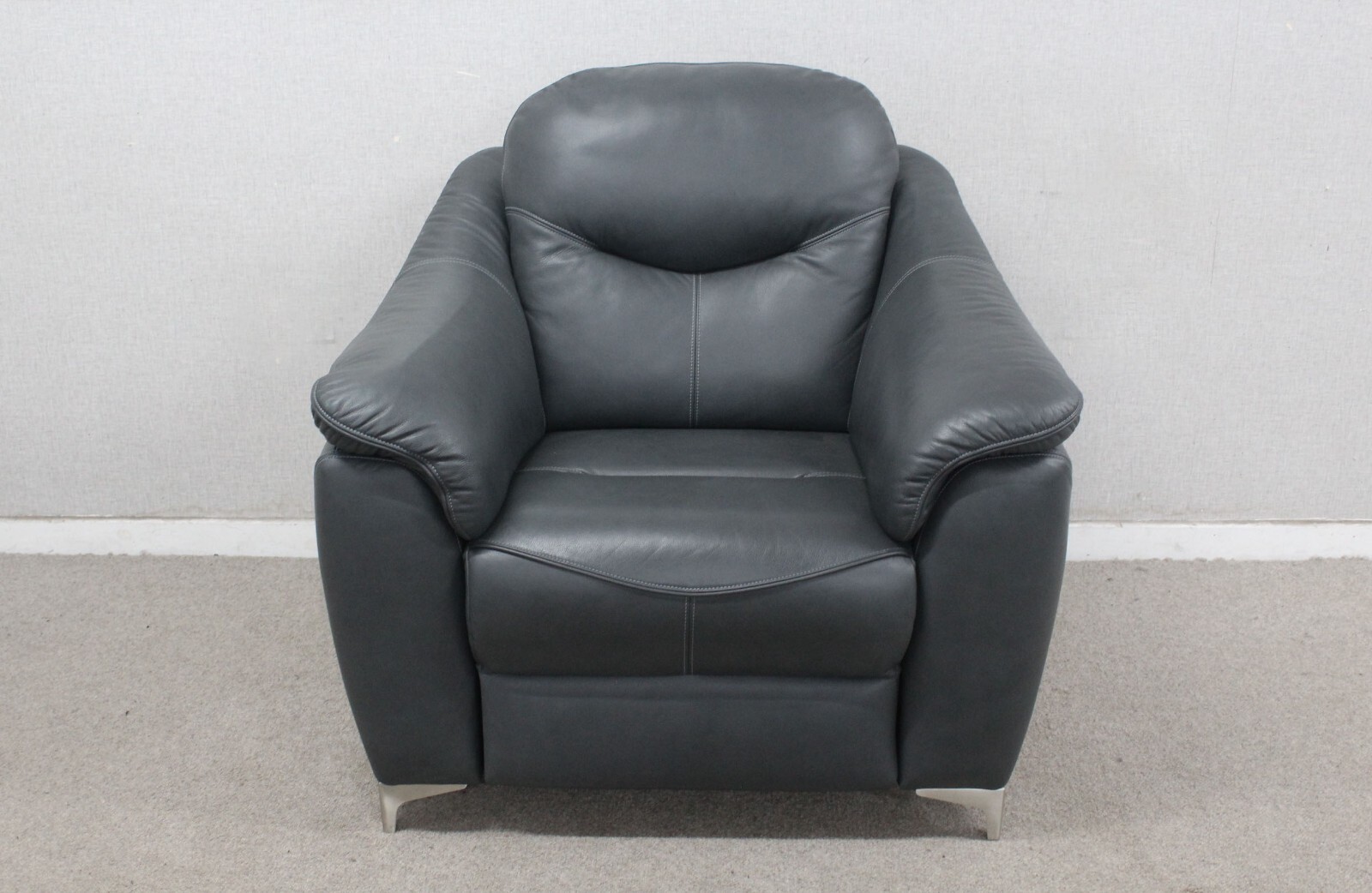 G Plan Jackson Kensington Petrol Blue Leather Armchair RRP £1869